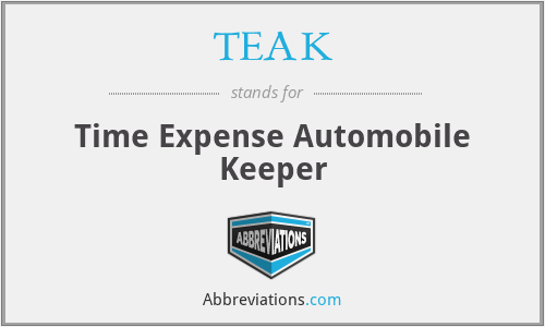What is the abbreviation for time expense automobile keeper?
